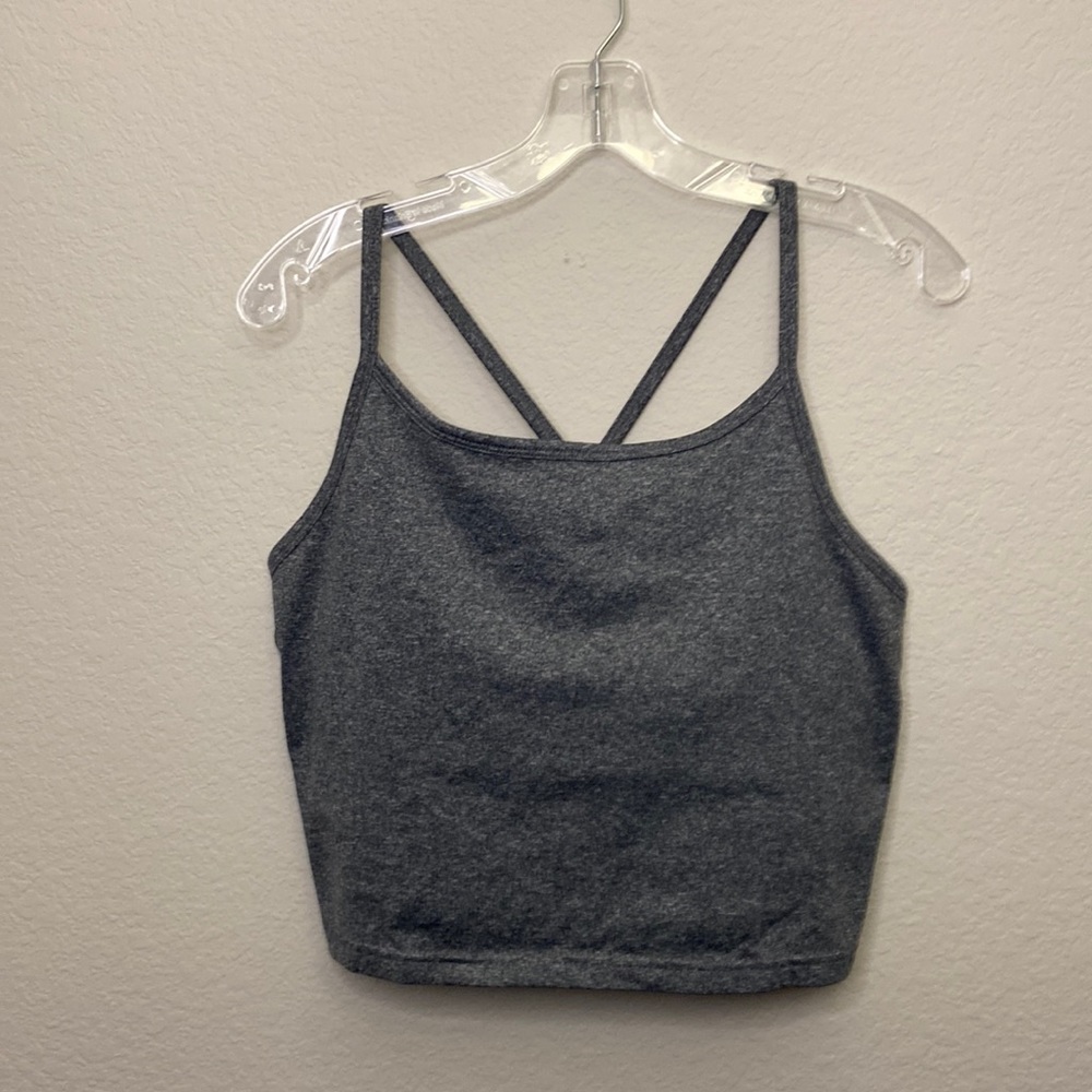 FLEX TIME Grey Crop Top